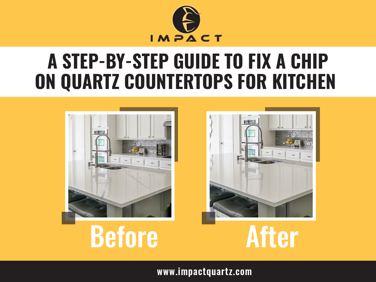 A step by step guide to fix a chip into quartz countertops